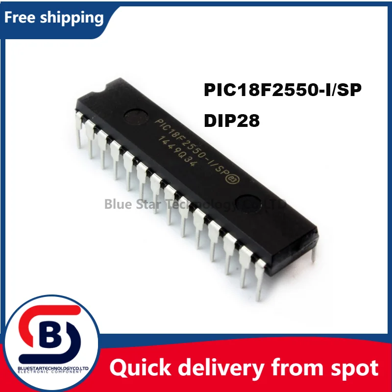 

Free Shipping 5-20pcs/lots PIC18F2550-I/SP PIC18F2550 18F2550 DIP28 Quick delivery from spot