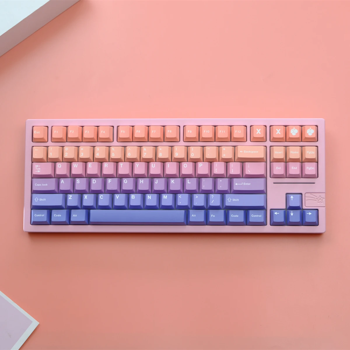 1 Set Gradient Dreams Keycap Cherry Profile PBT Keycaps Dye Sublimation For MX Switch Mechanical Keyboard 2.25u Split spacebar