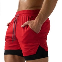 Men's 2-in-1 Workout Running Shorts Quick Drying Training Double-layer Shorts Outdoors Jogger Multi-pocket Fitness Sports Pants