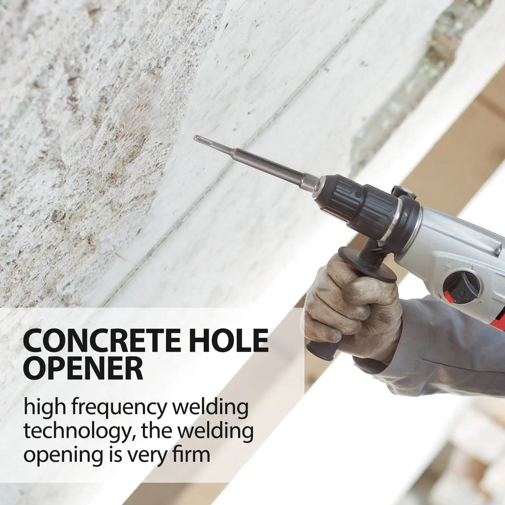 Concrete Hole Saw Kits SDS Plus Shank Wall Hole Cutter Cement Drill Bit Sets(30, 40, 60mm), with 220mm Connecting Rod