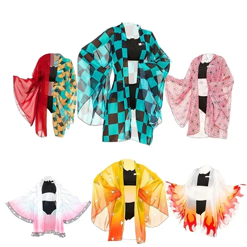 

2025 Halloween Cosplay Demon Slayer Kimetsu No Yaiba Cosplay Swimsuit Kochou Shinobu Kamado Nezuko Bikini Beach Swimwear Suit Wo