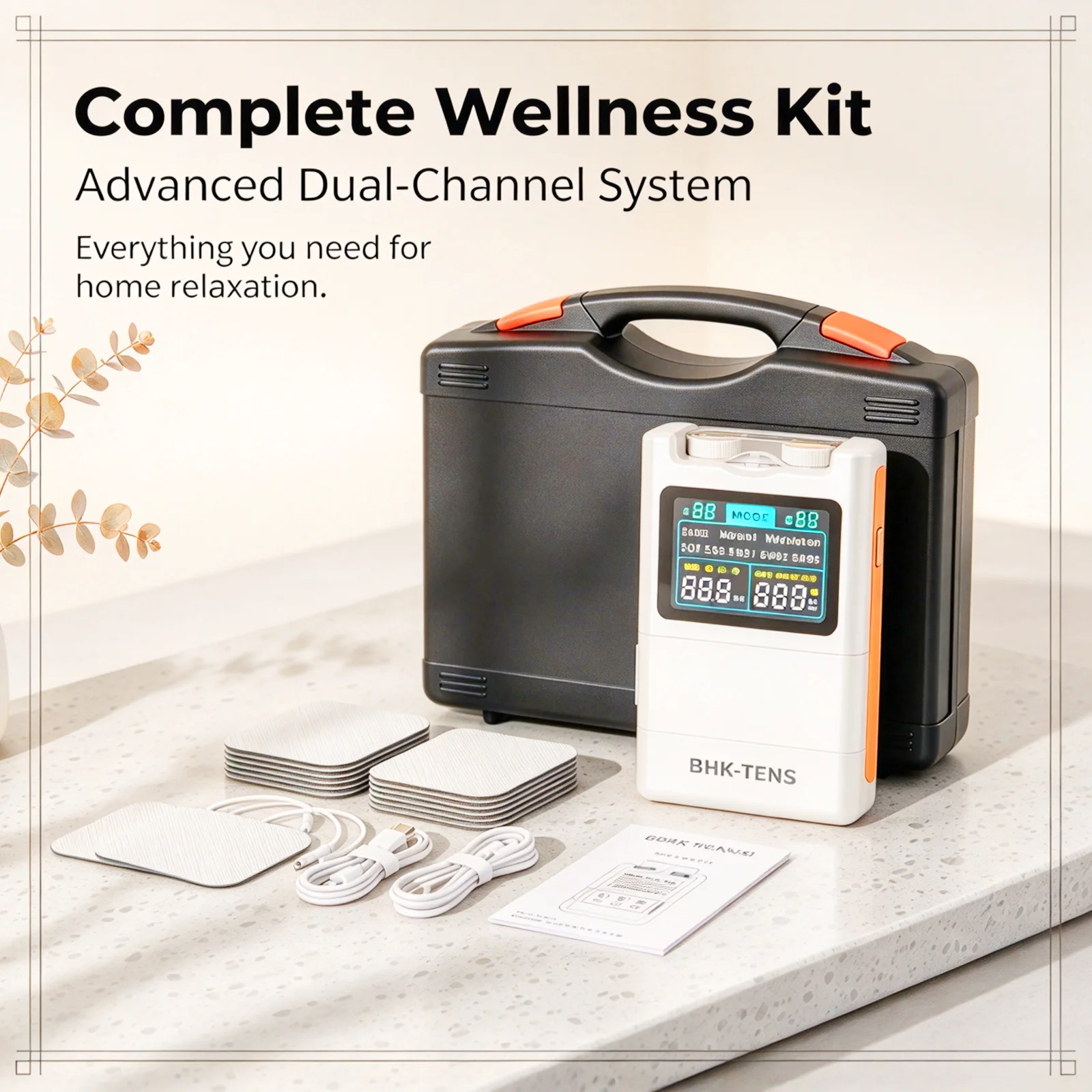 2026 New 40-Level TENS Unit Muscle Stimulator Electronic Pulse Massager Dual Channel EMS Machine for Back and Muscle Pain Relief