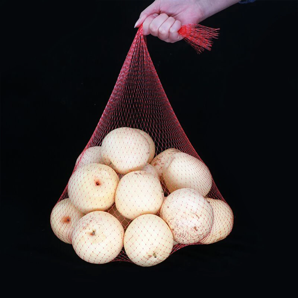 

50Pcs Mesh Produce Bags Reusable Grocery Shopping Fruit Bag Lightweight Stretchy Heat Sealed Bottom Portable Storage Holder
