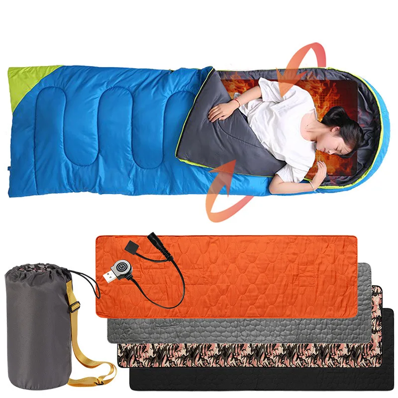 

New portable home and outdoor heating sleeping pad,Long-lasting heating and warming pad for camping sleeping bags