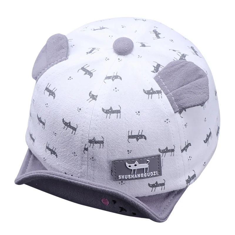 

Baby Toddler Kids Cute Cartoon Cat Printed Visor Baseball Cap Girl Boy Hat
