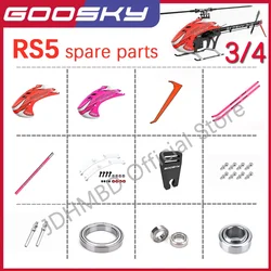 GOOSKY RS5 Helicopter Original Spare Parts Canopy Landing skid Skid pipes Tail boom Tail push rod Vertical bearings 3-4