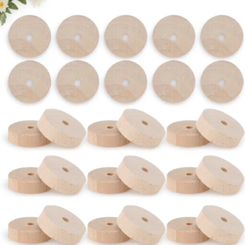 

30Pcs Wood Wheels Small Wooden Wheels for DIY Craft Projects Kids Art Creativity Accessories Wooden Toy Wood Toy