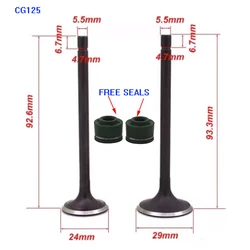 オートバイの排気バルブ,シール付き,ホンダ,ファン,ロンシン,ゾンシェン,ダヤン,cg125,cg150,cg200,cg250,エンジン部品