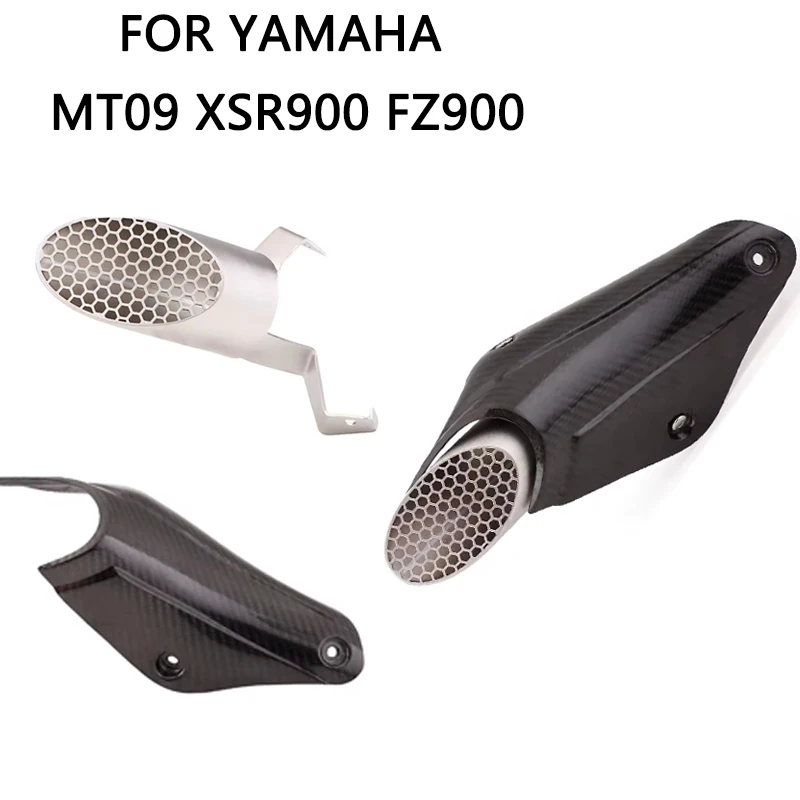 

slip on Exhaust Pipe Carbon Fiber protection Plate Exhaust Pipe protection Net Anti-blocking Net For YAMAHA MT09 XSR900 FZ900