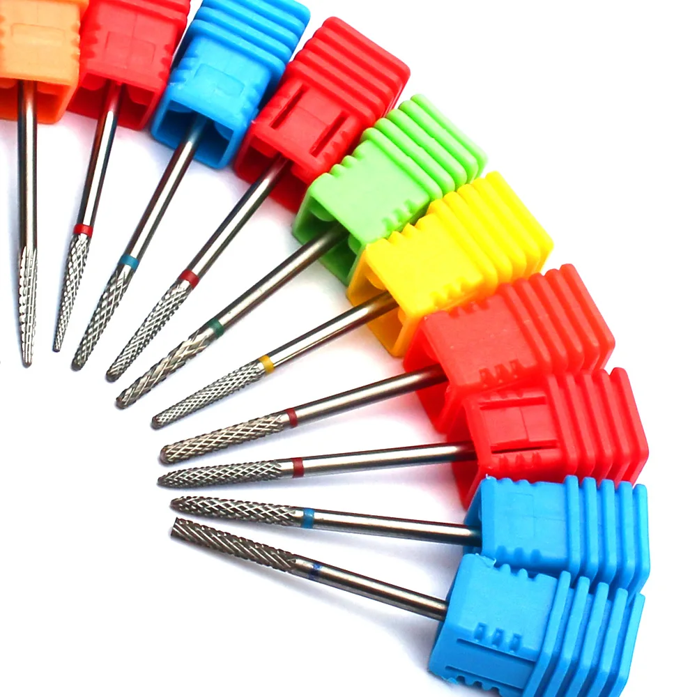 Carbide Cutter Nail Drill Bits Tungsten Drills Manicure Electric Nail File Gel Polish Remover Pedicure Flame Cutter Accessories