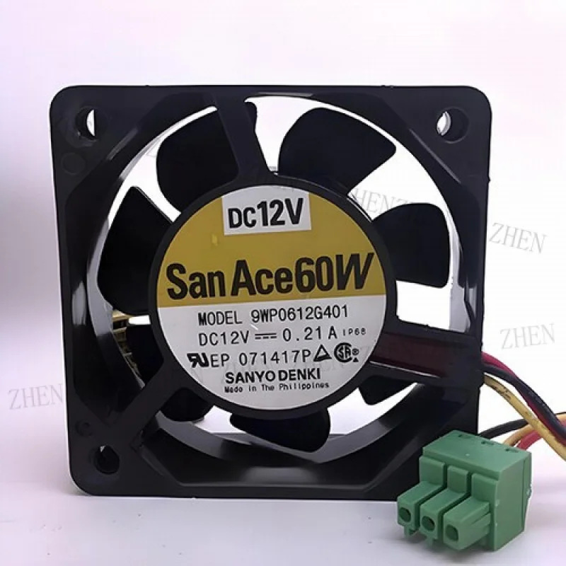 Y  1 Pc. New for 9WP0612G401 Inverter Cooling Fan 6025 DC12V 0.21A IP68 6CM 3Pin