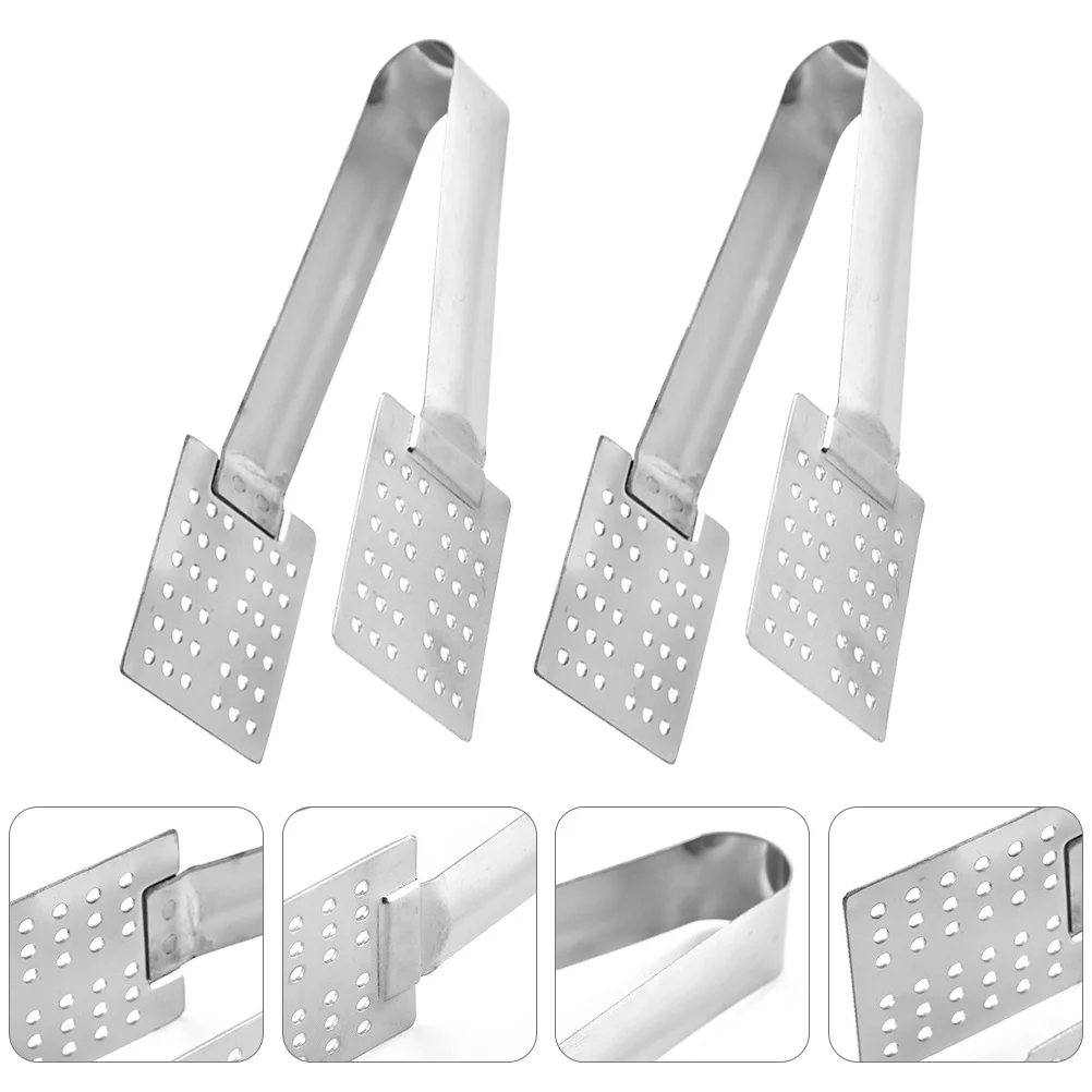 Appetizers Tongs Tea Bag Clip Bags Silver Sugar Filter Holder Stainless Steel Clamps Griddle