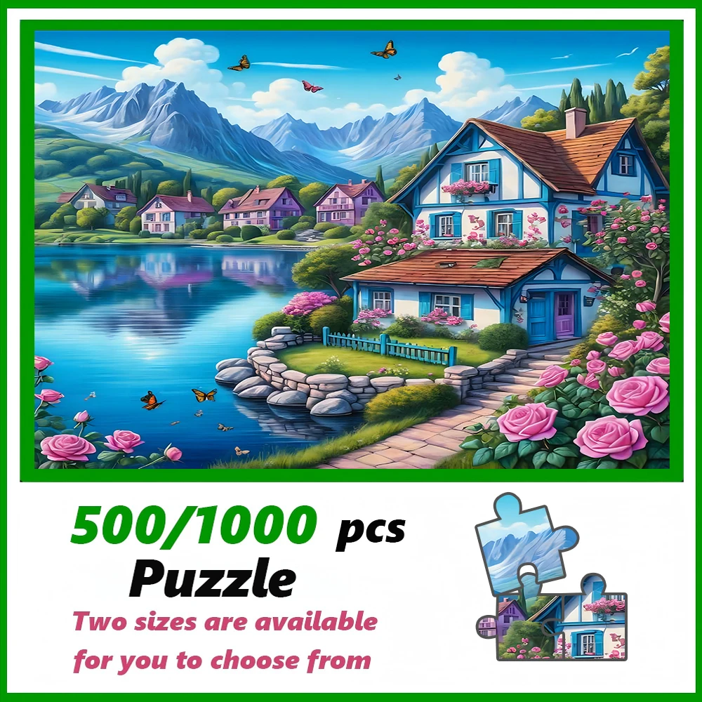 

A 500/1000pcs Adult Puzzle Game, High Quality, a Fun Family Game for Stress Relief, Perfect for Birthdays, Christmas, Halloween