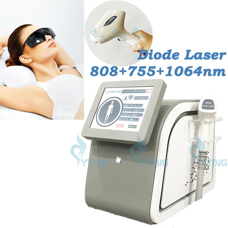 

3 Wavelengths Diode Laser Painless Hair Removal Machine 755nm 808nm 1064nm Skin Rejuvenation Cooling Head Epilator CE Approved