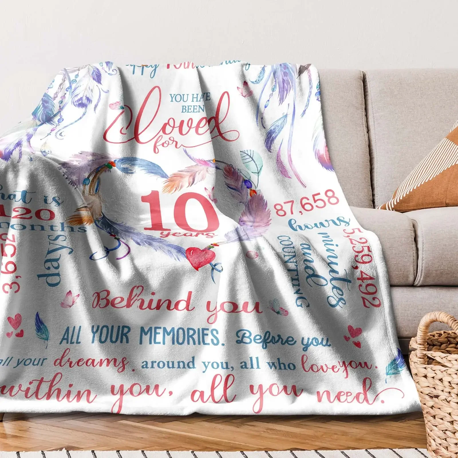 Blanket for Daughters and Mothers, Gift Ideas for Mom, 10 Years Old Girl