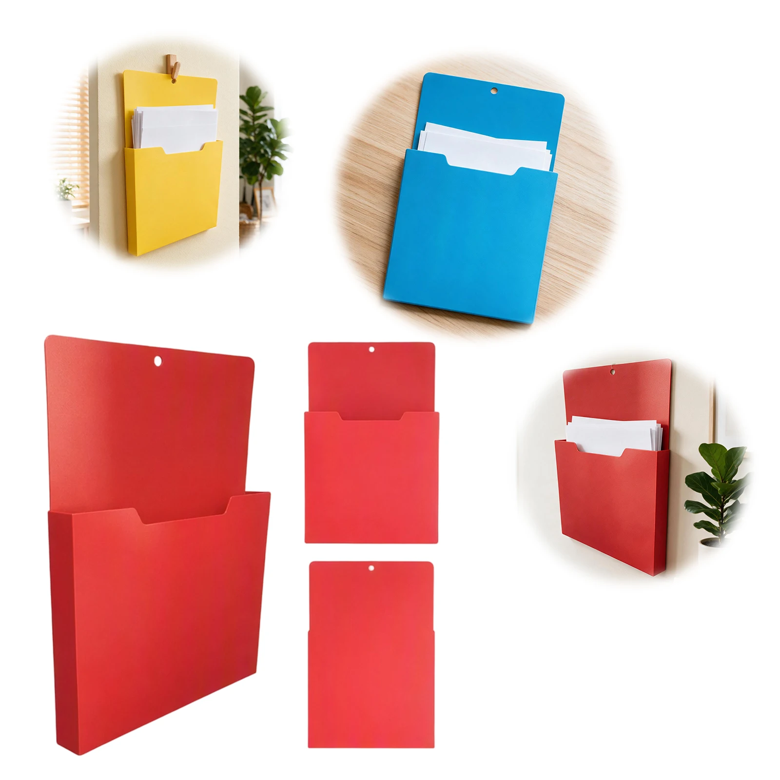 Magnetic File Holder Frosted for PP Wall Mount Document Organizer Letter A4 Paper Storage Box Office Classroom