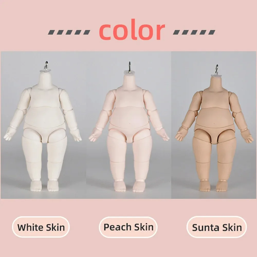 Ymy 16Cm Big Pear Doll Body Small 1/6 Size S-Hook For Bjd Ob Joint Doll Movable Body Big Head Doll Accessories