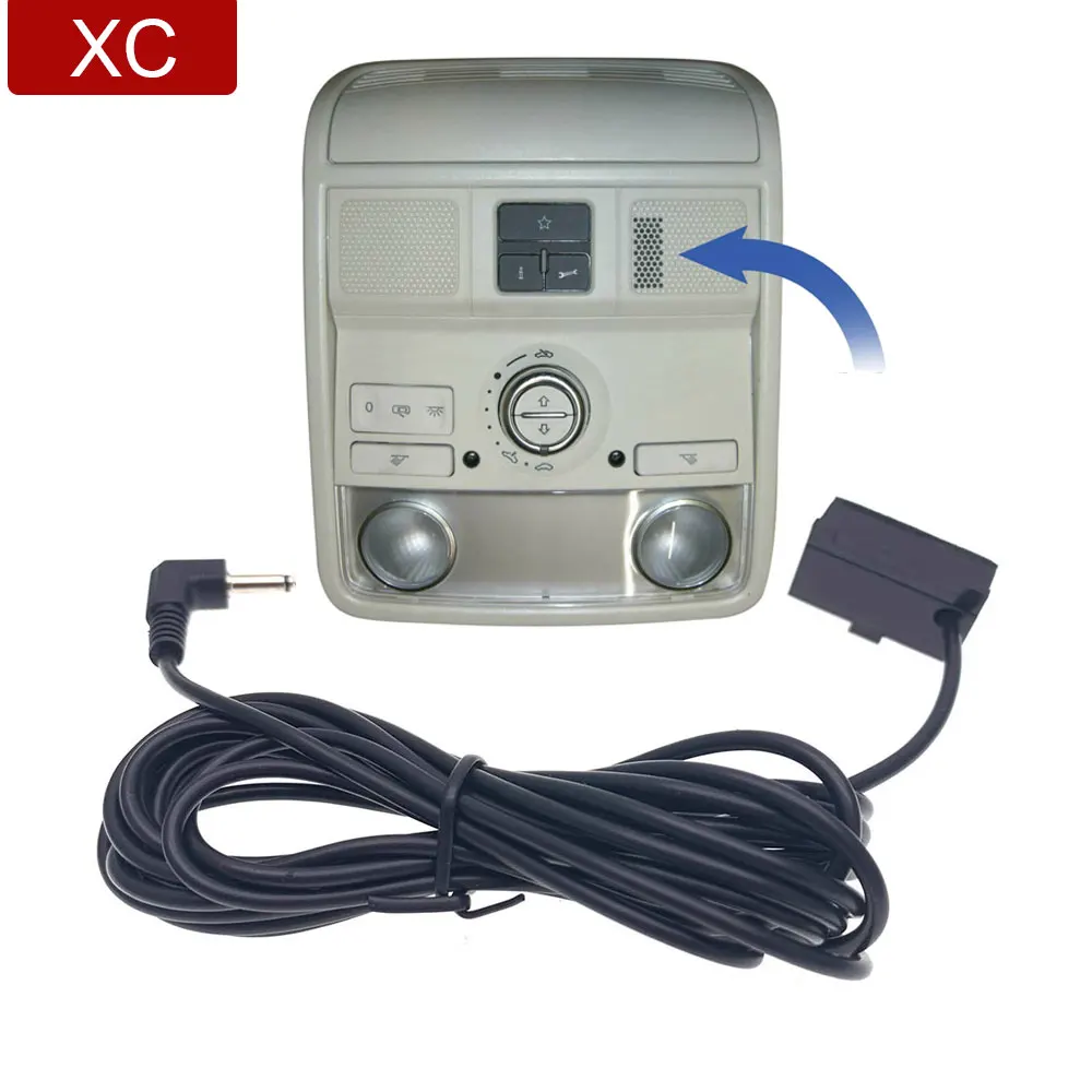 Samochodowy sprzęt Audio mikrofon 3.5mm klip wtyczka Jack Mic Stereo Mini przewodowy zewnętrzny mikrofon dla VW Golf Passat siedzenie Tiguan Skoda