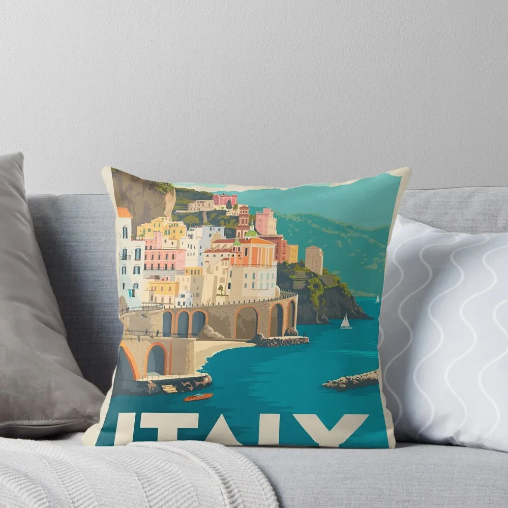 Italy Amalfi Coast Throw Pillow Sofa Cover Pillows Aesthetic Christmas Throw Pillows Covers Pillow