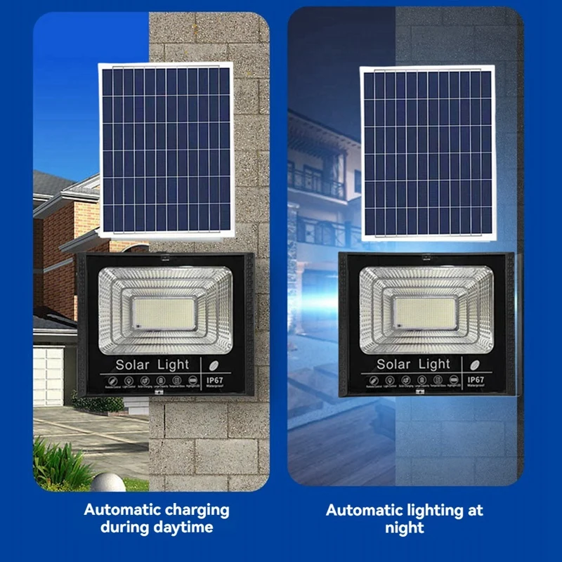 Солнечный прожектор Solarflood Controllight 114LED 65 Вт наружное водонепроницаемое уличное освещение с регулируемым углом дистанционного управления