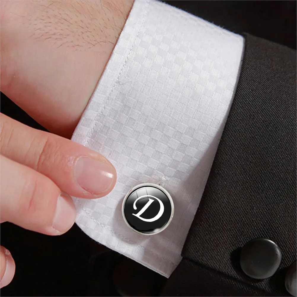 Copper and Glass Cuff Link for Men Electroplated Finish Smooth Comfortable Touch Minimalist Style Calm Steadiness Look Sleeve