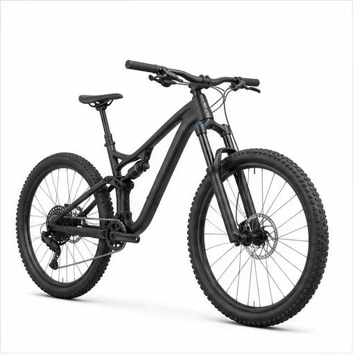 Aluminum Alloy 26/27.5 Inch Full Suspension Soft Tail Mountain Bike for Men Shock Absorbing Off Road Cycling Ent-8-HD-MatteBlack