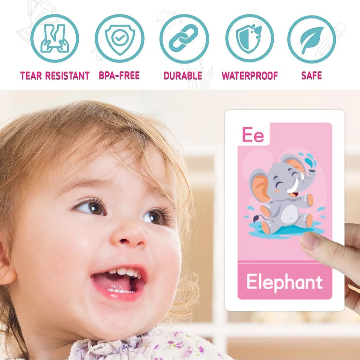 New Early Childhood Education Flash Card Word Card Learning Card Learn Word Shape Color Number English Fun Cognitive Card
