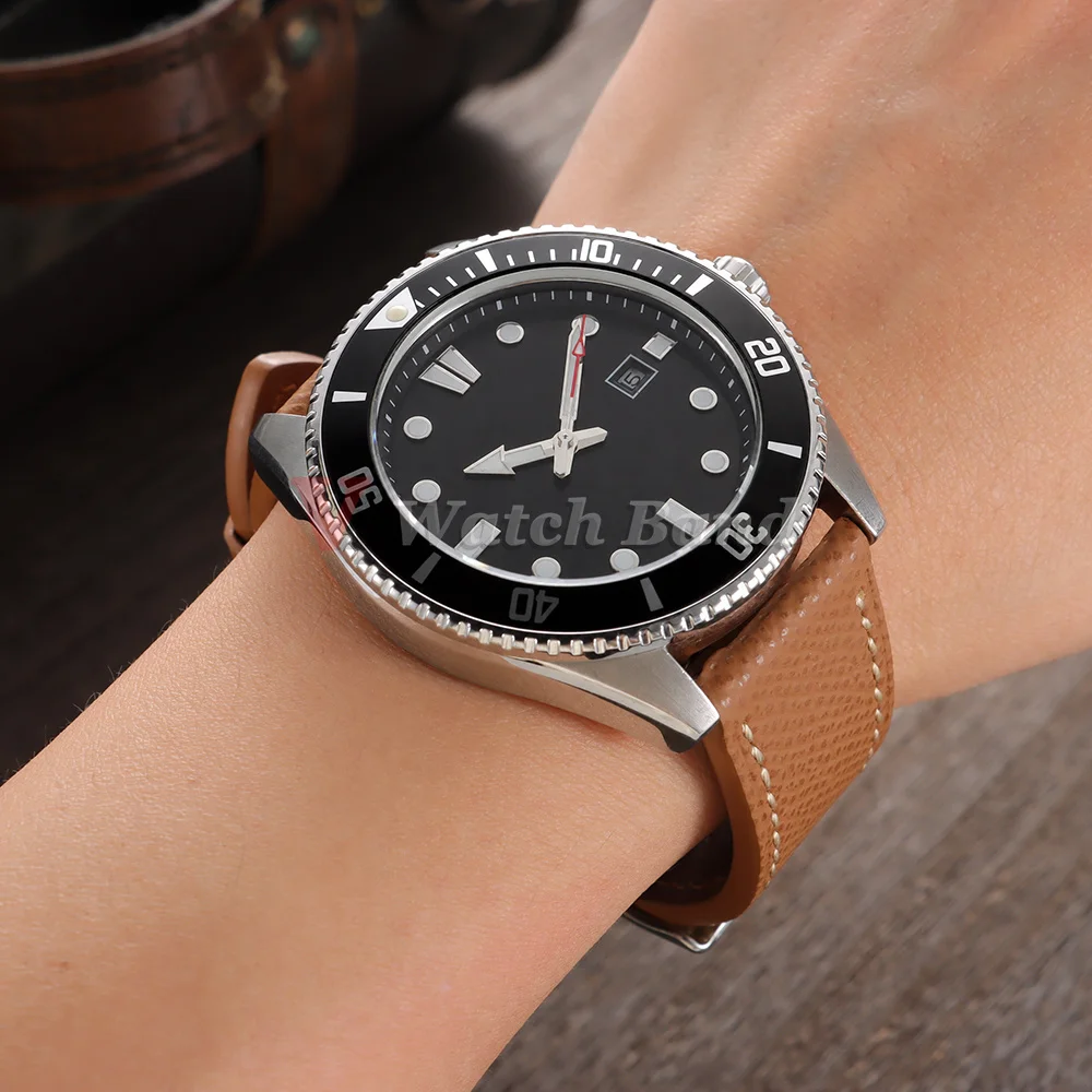 18mm 19mm 20mm 22mm Palm Pattern Cowhide Watch Straps for Omega Watch Brown Soft Vintage Bracelet Stitching Leather Watchband - view 5