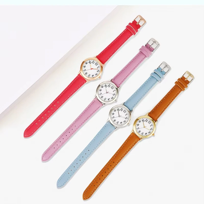 Классические кварцевые кожаные часы для женщин, девочек, офисный браслет, наручные часы, дешевые 31 мм, аналоговые Relojes De Lujo Para Mujer
