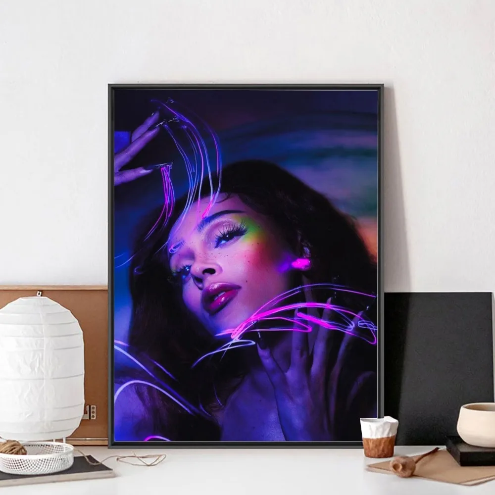 Newly Pop Rapper Doja Cat Single Poster No Framed Poster Kraft Club Bar Paper Vintage Wall Art Painting Bedroom Study Stickers