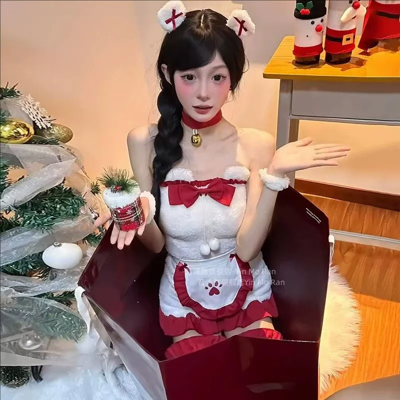 Pacote de Natal saia quadril cosplay dopamina conjunto sexy