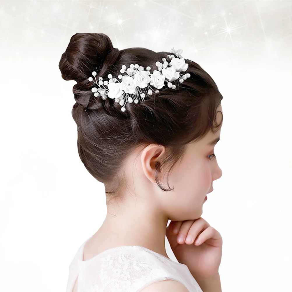 

Tiara Hair Comb for Bride Bridal Accessory Wedding European Style Headdress Pearl