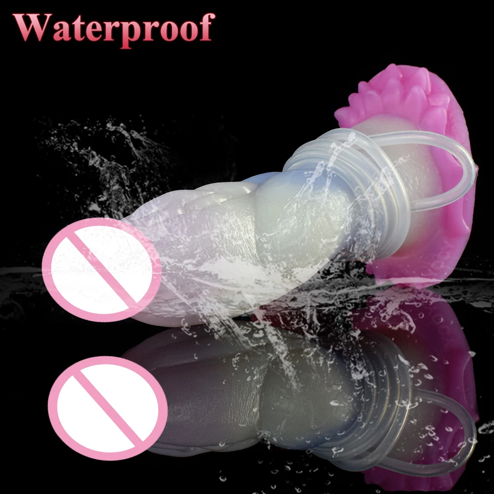 SMMQ لعبة شرجية واقعية مع وظيفة التدفق الوحش دسار لينة سيليكون كبير الديك تدليك البروستاتا منتجات للبالغين #5