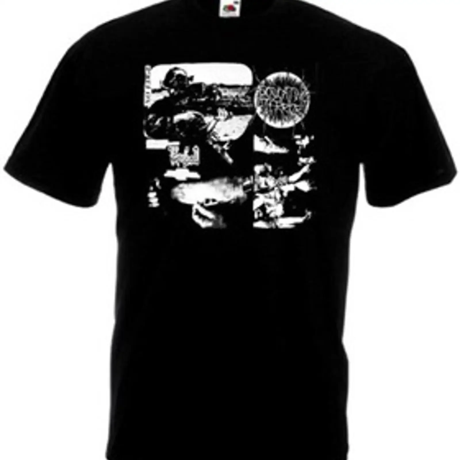 Excruciating Terror v1 Camiseta Hardcore Punk Negra Todas las Tallas S 5XL vintage Lavado estilo hombre Versátil Unisex