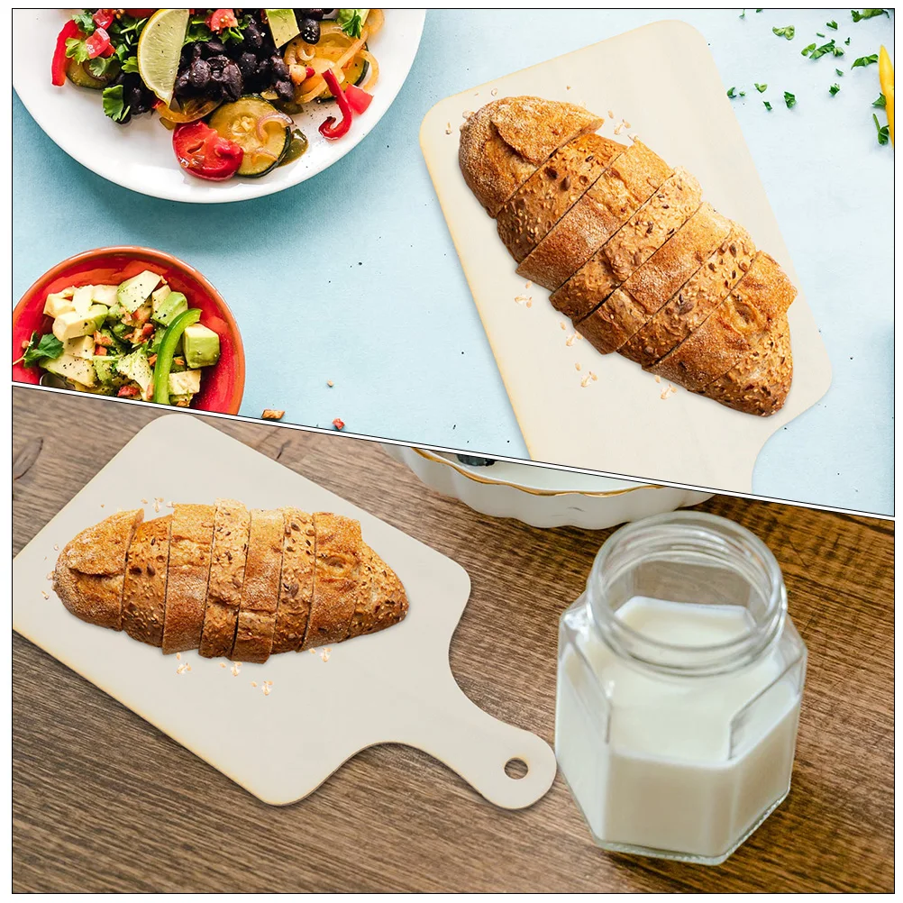 

5Pcs Mini Bread Board Diy Wood Tray Craft Wooden Chopping Board Multi Functional Home Decor Serving Plate Cup Mat Table