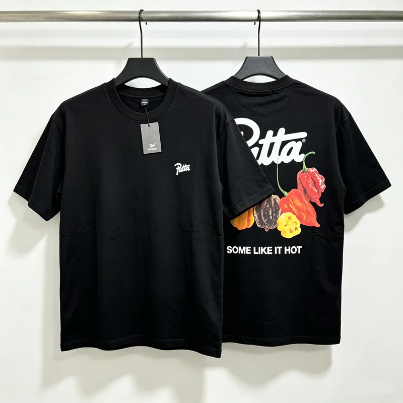 2026 Bell Pepper Print PATTA T Shirt summer Men Women American Streetwear Loose Short Sleeve T-shirt Tops Tee