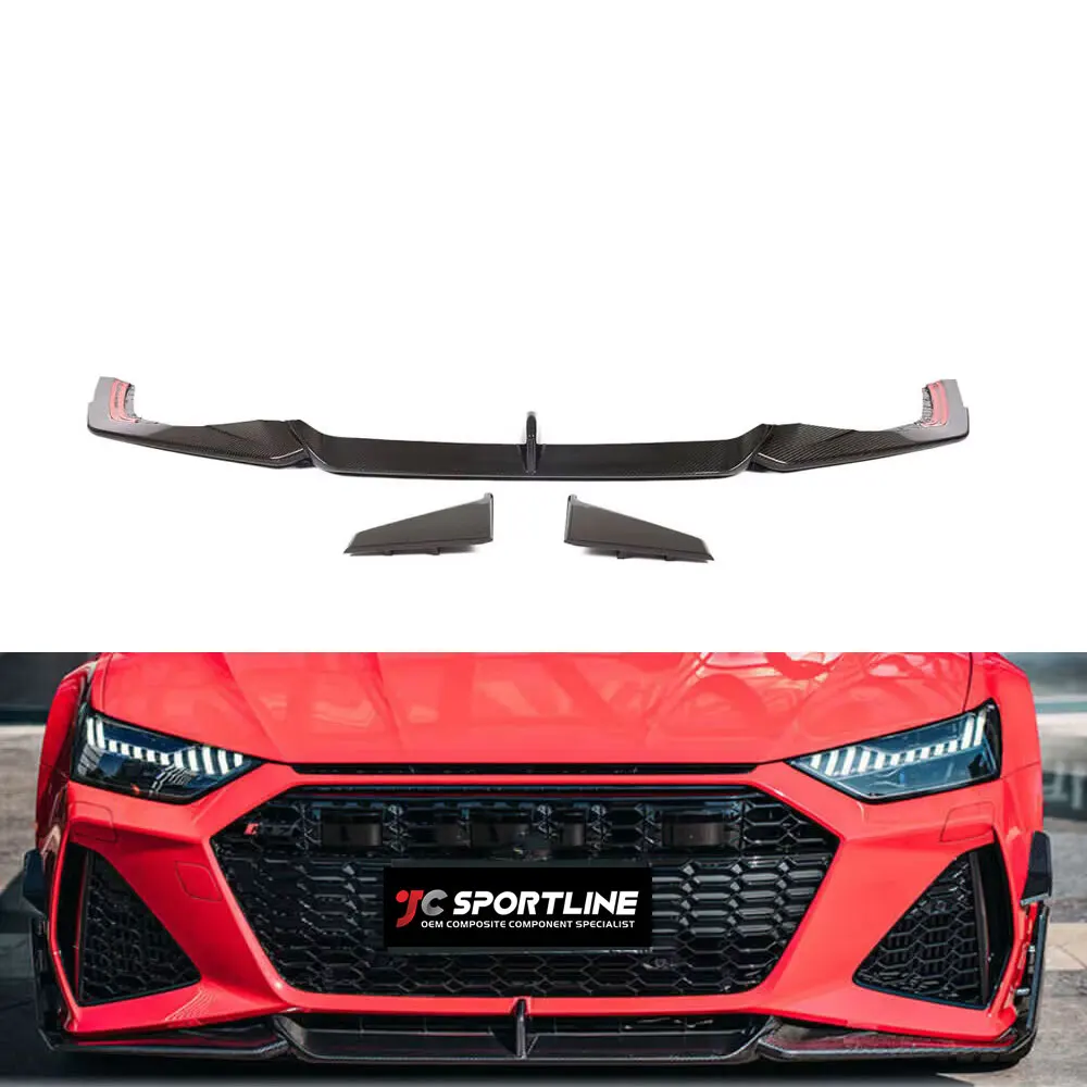 Prepreg Carbon Fiber RS7 Front Splitter Lip For Audi RS7 C8 Sportback 4-Door 2020- 2021