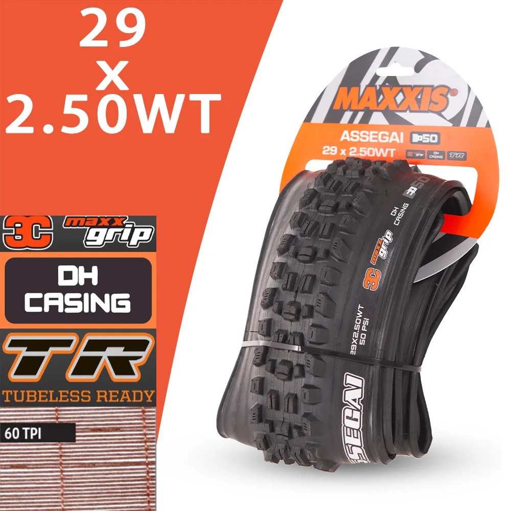 MAXXIS ASSEGAI ダウンヒルチューブレス MTB 自転車タイヤ 29 27.5 