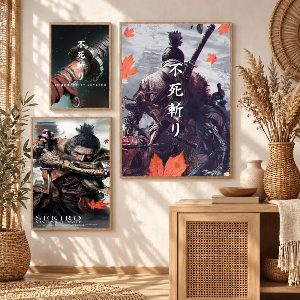 Game S-SEKIRO Shadows Die Twice Painting Calligraphy Modern Canvas Wall Art Prints for Living Room Decor | Wall Decals