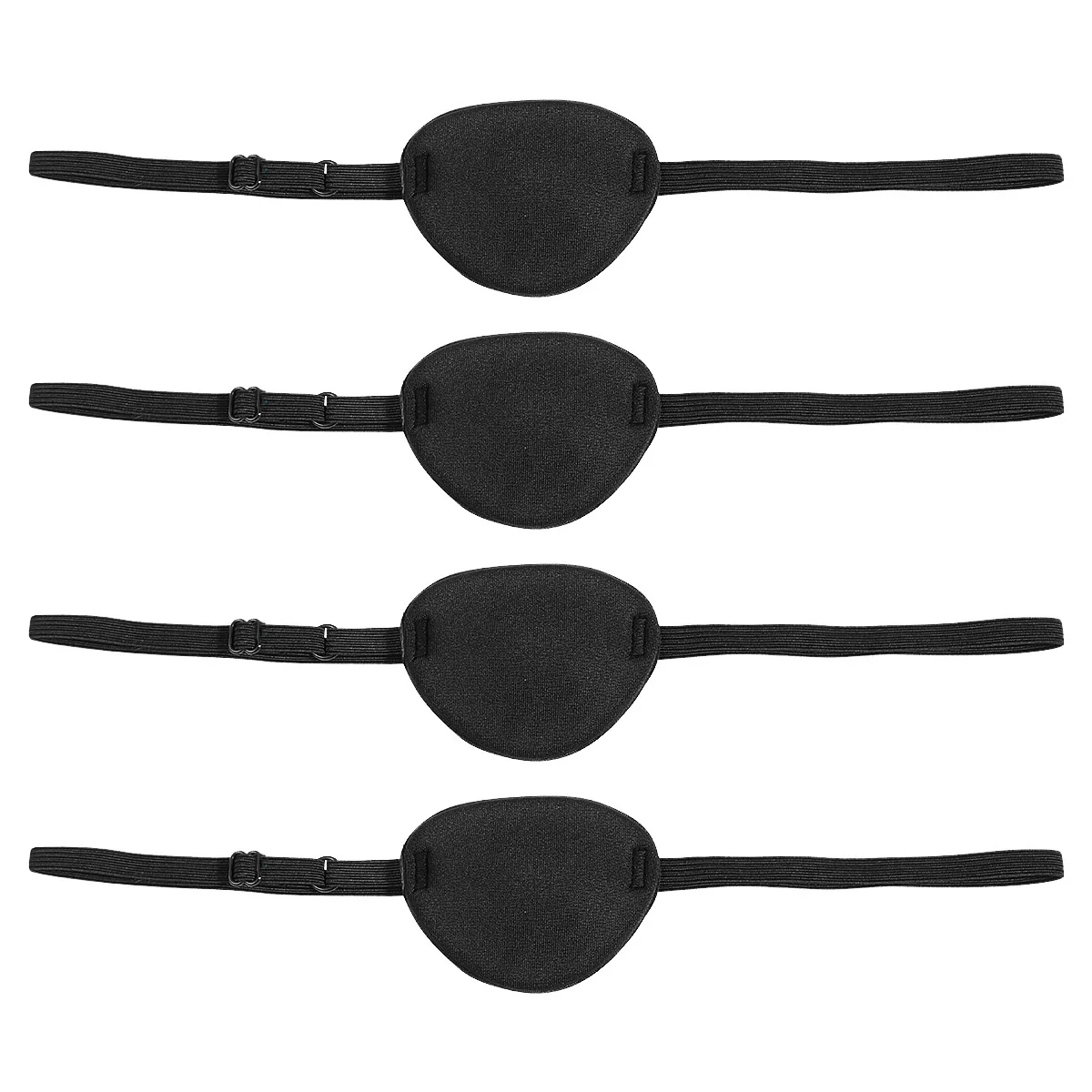

4pcs Black Single Eye Mask for Halloween Party Cosplay Pirate Prop Fabric Festival Accessory No Picture