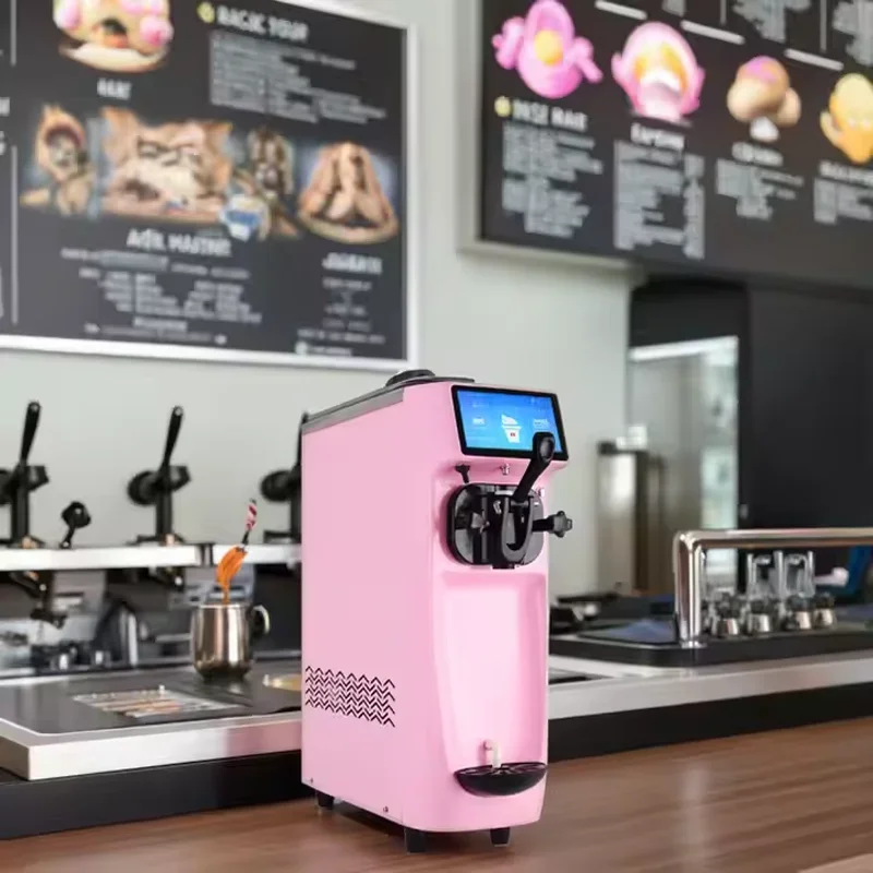 Patent High Tech Super Silence Ice Cream Maker Machine Mini Countertop Soft Ice Cream