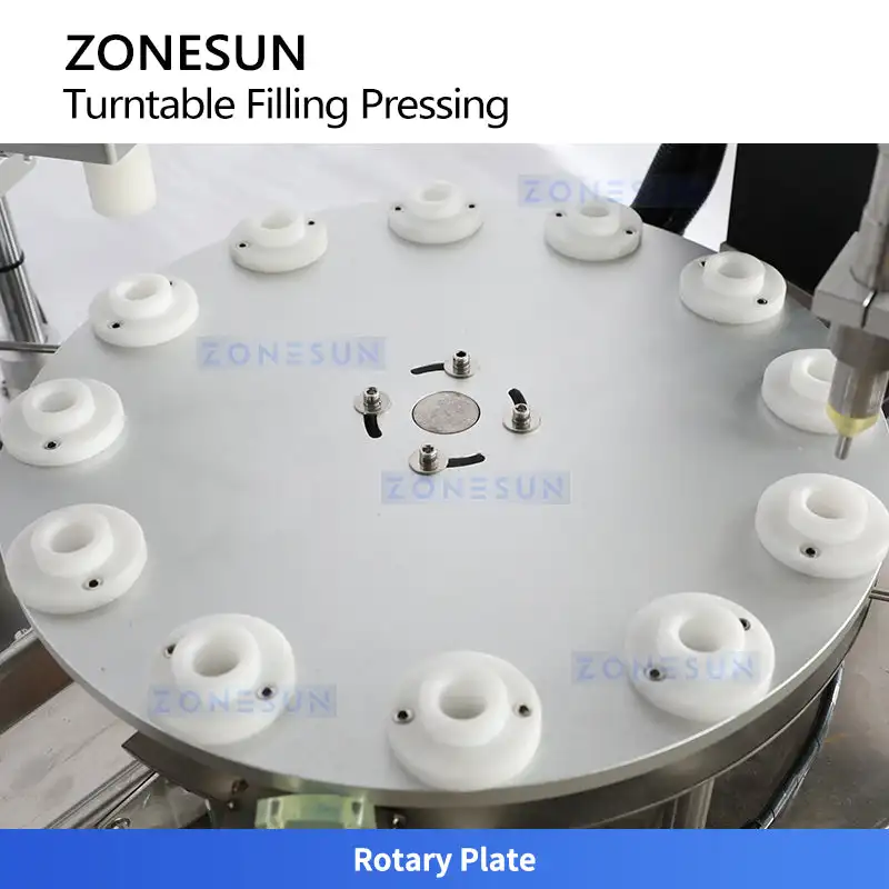ZONESUN ZS-AFC1CH Automatic High Viscosity Paste Piston Filler Cap Pressing Monoblock Machine With Pressurized Hopper Cream Seal