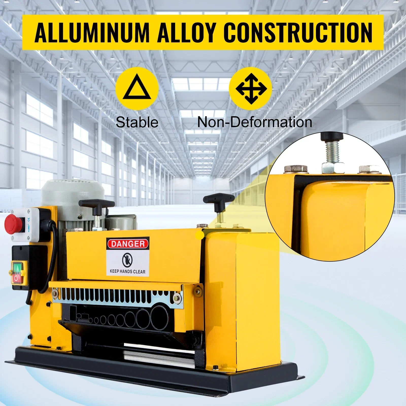 SIHAO Elektrische automatische Abisoliermaschine, Drahtbereich 1–38 mm, 11 Kanäle, elektrischer Abisolierer für Kupferdraht und Kabel mit 10 Klingen – Detail 4