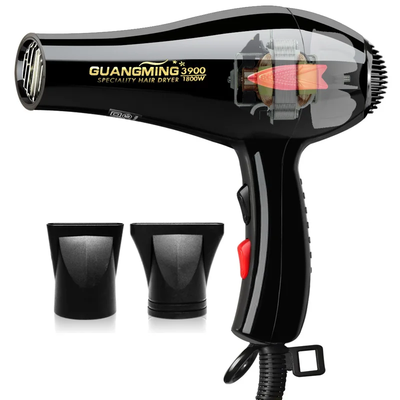 

Real 1800W Professional Powerful Hair Dryer Fast Heating Hot And Cold Adjustment Ionic Air Blow Dryer For Hair Salon Use