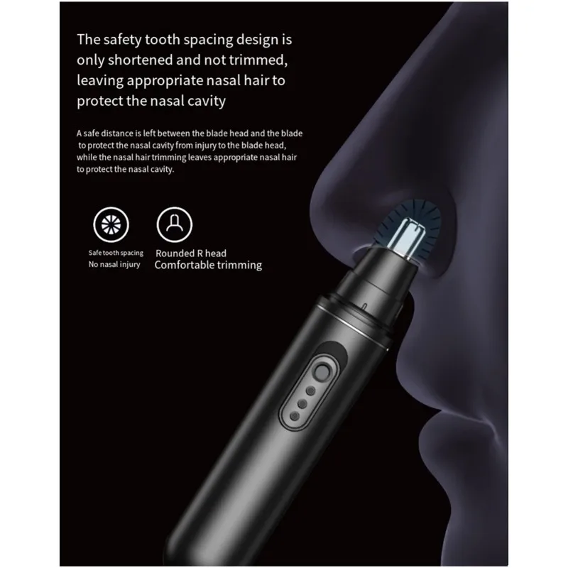 Electric Nose Hair Trimmer Detachable And Washable Head, Long Battery Life For Men-A54Q