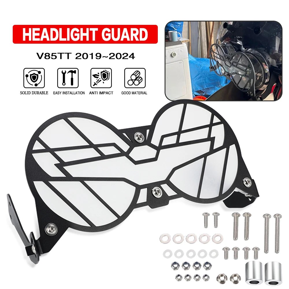 

Motorcycle Folding Headlight Head Light Guard Double Protection Cover For Moto Guzzi V85 TT V 85 TT 2019-2021 V85TT 2023 2022