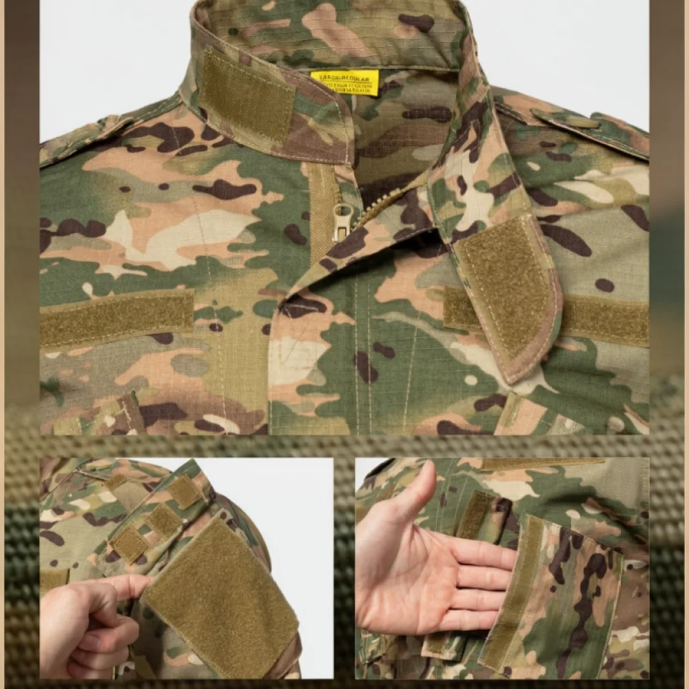 Unisex Outdoor Training Camouflage Uniform Wear Resistant Breathable Suit For Hiking Mountaineering Camping Gear