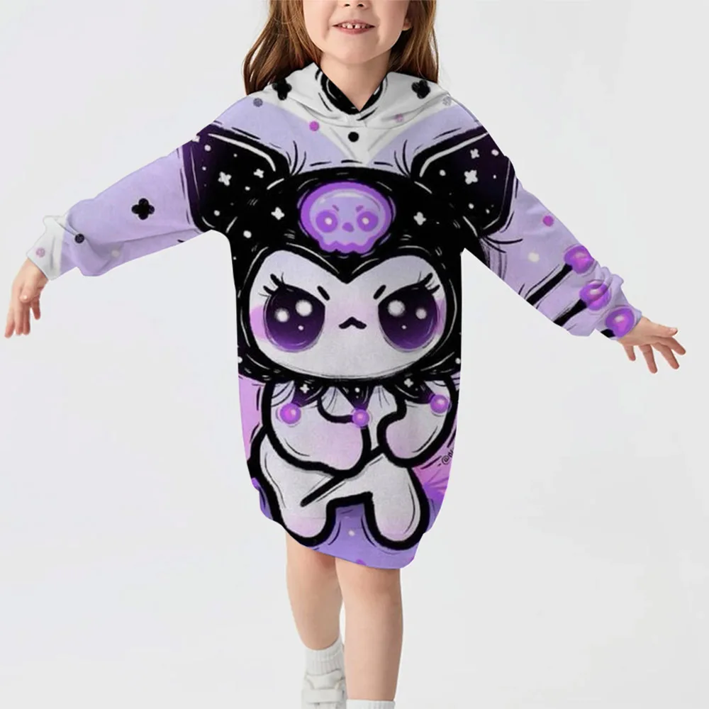 

Осень/зима Hello Kitty свитер с капюшоном платье 2025 хит продаж Hello Kitty узор простая милая модная толстовка