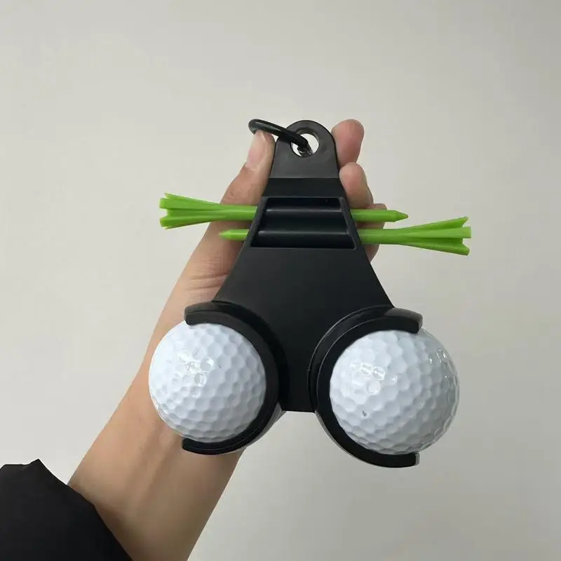 Golf Ball Holder Funny Golf Gifts for Men Double Ball Clamp Design Golf Ball Holder Golf Holder With Buckle Golf Accessories