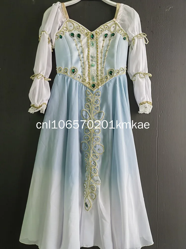 Adult and Children Ballet Competition Gradient Blue Dress Swan Lake Scene Three Dance Tutu